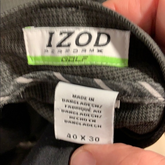 Men’s gray Izod golf pants, 40x30 - Picture 2 of 2